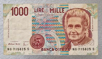 Banconota 1000 Lire “Maria Montessori”