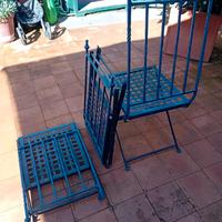 sedia in ferro battuto artigianale richiudibile