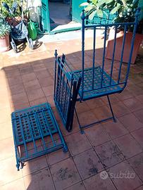 sedia in ferro battuto artigianale richiudibile