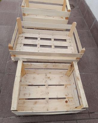 Cassette di legno per frutta/verdura o bricolage.