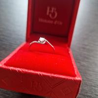 Anello oro bianco con diamante