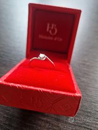 Anello oro bianco con diamante