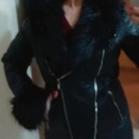 Giacca in similpelle e pelliccia