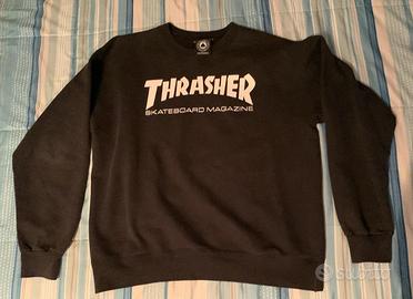Felpa girocollo THRASHER, nera, taglia M