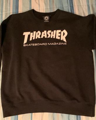 Felpa girocollo THRASHER, nera, taglia M