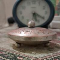 scatola in argento 800 decorata rame diametro 7 cm