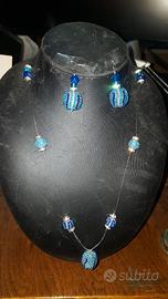 Collier artigianale con perle in vetro