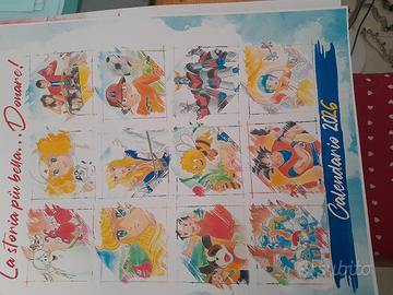 Calendario da collezione di cartoni animati vintag