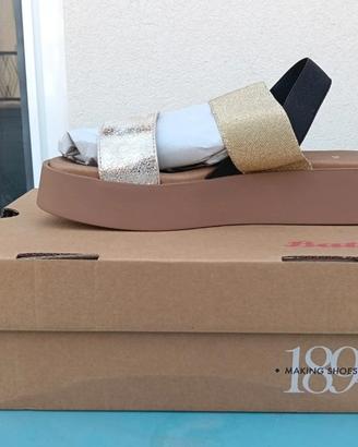 Sandali Flatform Bata Donna Oro/Nero - 39