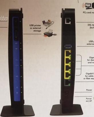 Modem router Netgear N600 wireless DGND3700v2