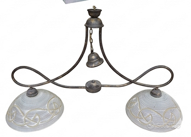 Lampadario a Bilanciere Rustico Ferro Battuto