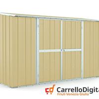 Casetta in lamiera per esterno 307x100cm beige
