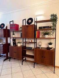 Libreria in teak stile scandinavo vintage anni 60