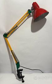 Lampada da tavolo a morsetto vintage stile Memphis