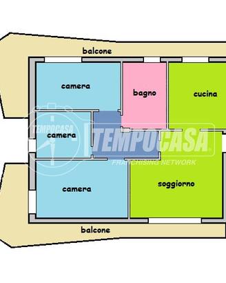 Quadrilocale di 110 MQ con balcone e soffitta