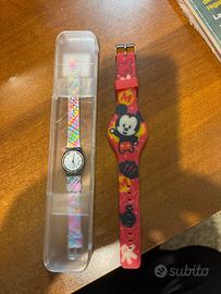 coppia orologi swatch originali disney e colorato