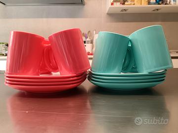 Set piatti e bicchieri plastica 