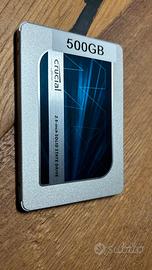 Ssd 500GB crucial con case usb 3.0