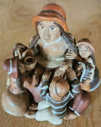 Fischietto in terracotta del Perù