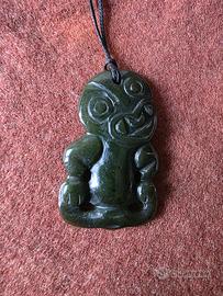 Ciondolo Hei Tiki Maori Neozelandese originale