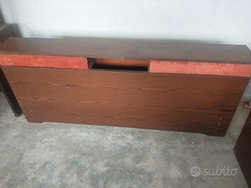 gruppo letto in legno palissandro
