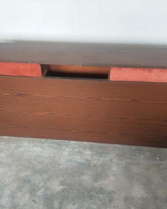 gruppo letto in legno palissandro