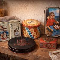 Lotto scatole latta vintage decorative cucina 