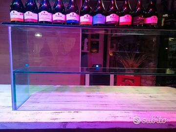 vetrina da banco  in vetro massiccio