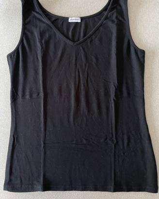 Canotta donna Intimissimi nera elasticizzata tg L