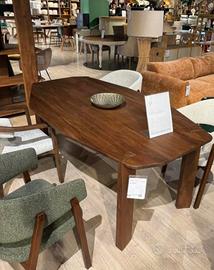 Tavolo da pranzo NUOVO ovale , in legno di mango