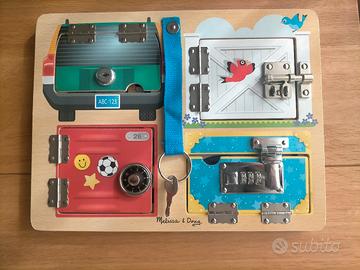 gioco in legno 3+ con serrature e chiavistello 