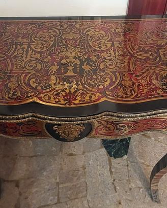 Tavolino da gioco Napoleone III stile Boulle