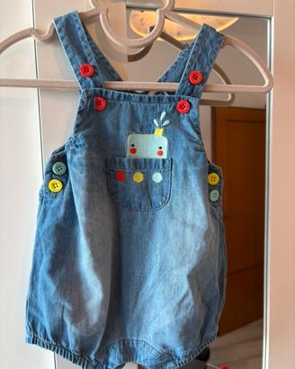 Salopette jeans 3/6 m TucTuc