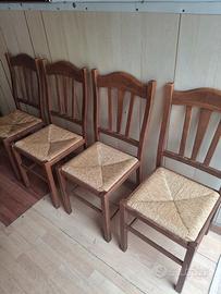 4 sedie in legno 