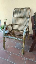 n.4 Poltrone in bambu Franco Albini anni 50/60