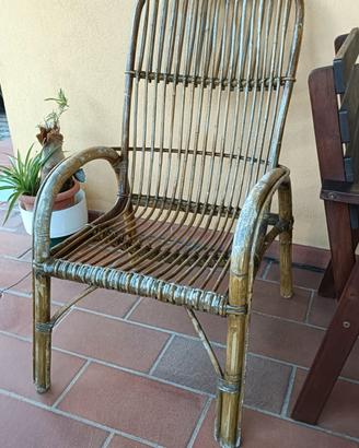 n.4 Poltrone in bambu Franco Albini anni 50/60