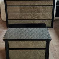 Comò e Comodino Laccati effetto Metallizzato Mosso