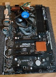 Scheda Madre ASRock b150 pro4 + Intel i5 6400