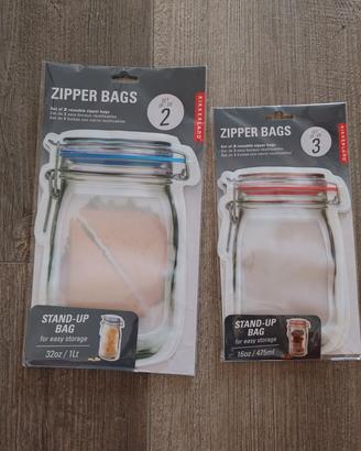 Zipper Bags Bustine Riutilizzabil