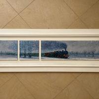 Quadro "Treno nella neve" di Sitzia