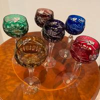 Calici da vino in cristallo al piombo 24%