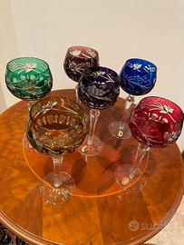 Calici da vino in cristallo al piombo 24%