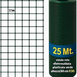 Rete recinzione elettrosaldata 25 MT altezza 60 cm