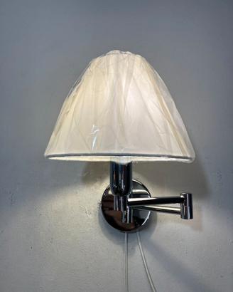 Lampada parete metallo/snodo con paralume