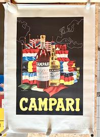 Campari Poster Nino Nanni Bandiere - Vintage