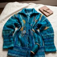 Giacca Vintage Lana Mohair pezzo unico Boho chic 