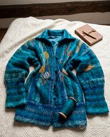 Giacca Vintage Lana Mohair pezzo unico Boho chic 