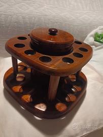 savinelli vintage posa pipe con barattolo