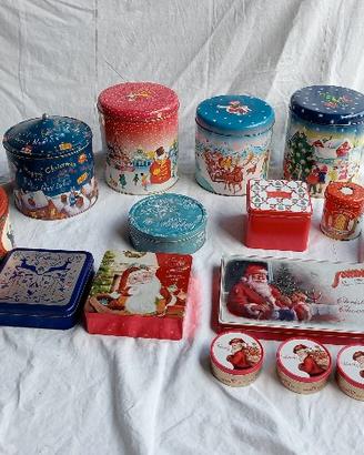 Scatole di latta vintage da collezione 
