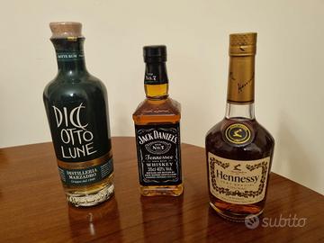 Lotto 3 Bottiglie. Grappa, Cognac e Wiskhey 